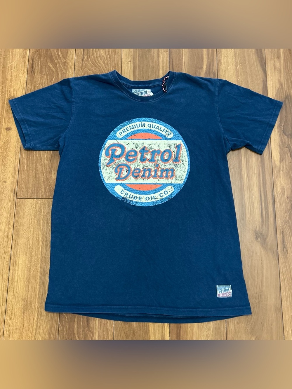 Petrol Industries Graphic Tee Blue Logo Men’s Size XL Vintage Style